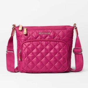 NWT MZ Wallace Metro Scout Deluxe Crossbody Purse RASPBERRY